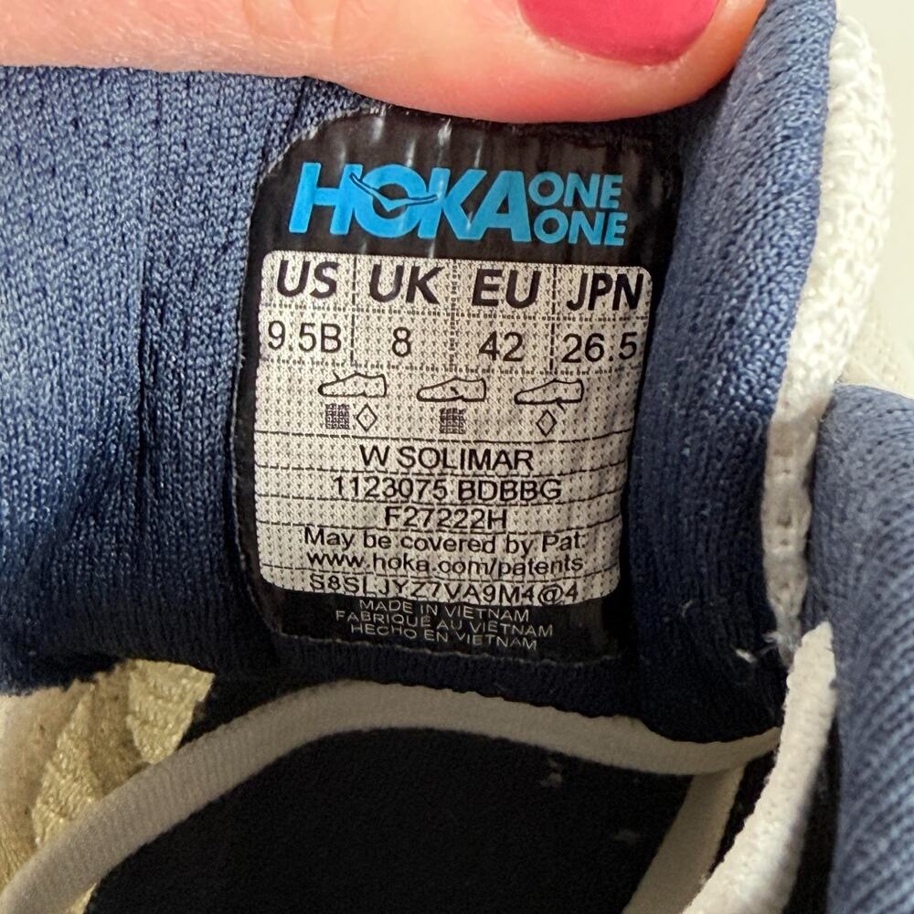 Hoka One One Solimar Running Shoes Women's 9.5 Blanc De Blanc Athletic Sneakers - Picture 10 of 10